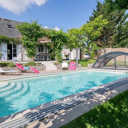 Au Coeur du Bien-Etre, chalet avec piscine chauffée et couverte, SPA, sauna, massages Monteaux Exterior foto